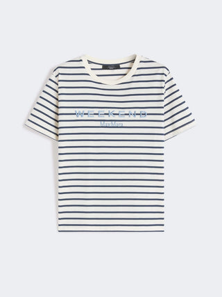 T-SHIRT IN JERSEY CON GRAFICA - BLU