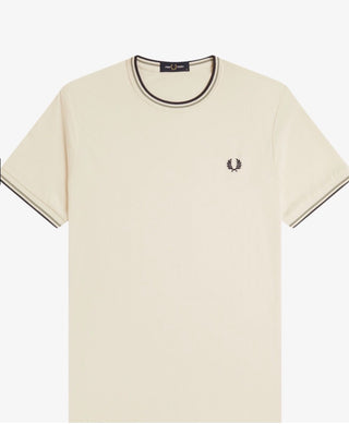 T-shirt con doppia riga