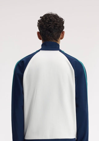 Track jacket con maniche a contrasto