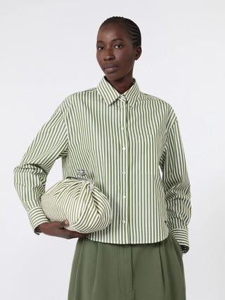 Camicia in popeline di cotone - VERDE
