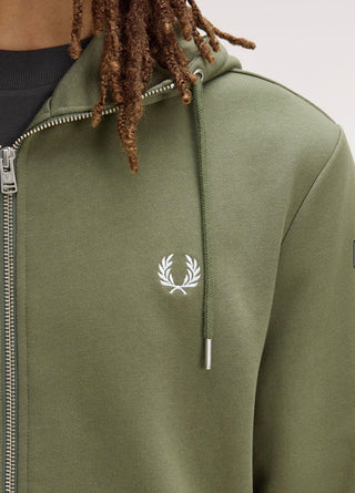 Felpa Con Cappuccio E Zip Intera