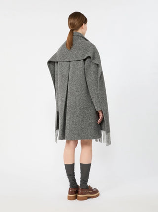 Cappotto in tweed di mista lana - ANTRACITE