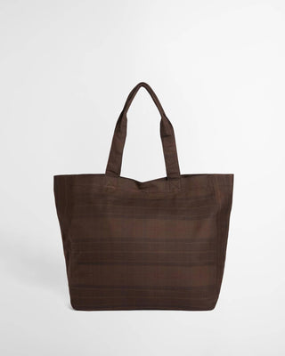 Borsa tote Telfield in tartan sovratinto