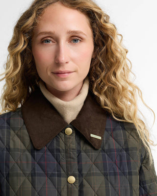 Giacca trapuntata Liddesdale Cropped in tartan Reimagined Icons