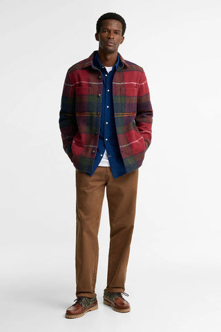 Overshirt Woodlane spazzolata con motivo a quadri