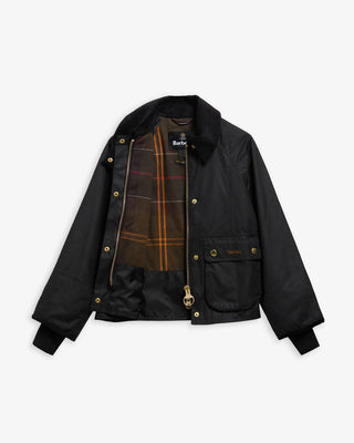 Giacca cerata Beadnell dal taglio crop