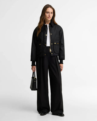 Giacca cerata Beadnell dal taglio crop