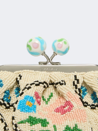 Pasticcino Bag extra small ricamata con perline - ROSA