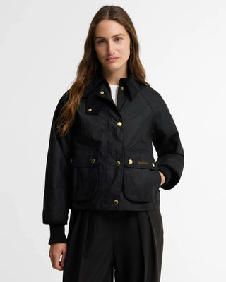 Giacca cerata Beadnell dal taglio crop
