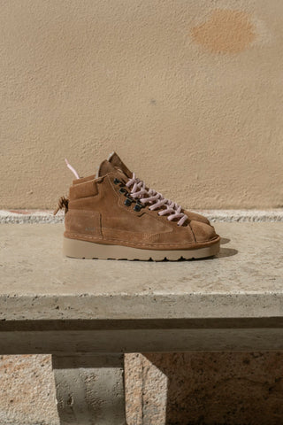Polacchino clay in camoscio foderato
