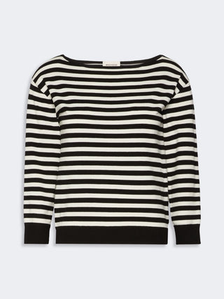 Maglia in filato rasato di viscosa - NERO