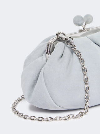 PASTICCINO BAG SMALL IN SUEDE - AZZURRO