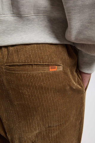 PANTALONI IN VELLUTO A COSTE CON PINCES E GAMBA AFFUSOLATA