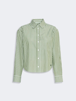 Camicia in popeline di cotone - VERDE