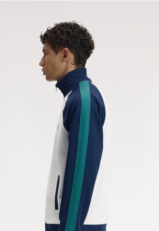 Track jacket con maniche a contrasto