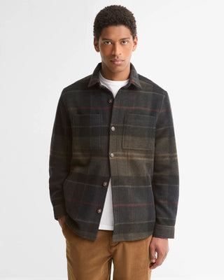 Overshirt Woodlane spazzolata con motivo a quadri