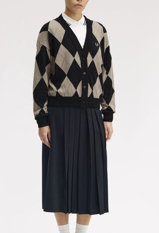 Cardigan traforato a losanghe