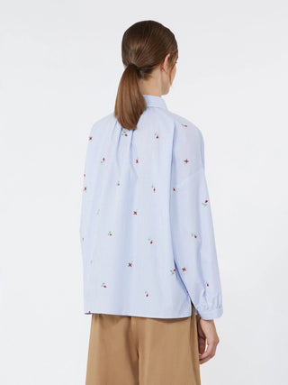CAMICIA IN POPELINE CON RICAMI