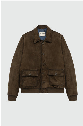 GIACCA NEWMAN IN PELLE SCAMOSCIATA EFFETTO VINTAGE