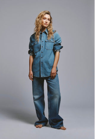 EVA X ROY ROGER'S - CAMICIA MILITARY IN DENIM