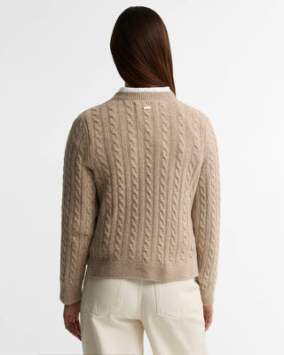 Maglione misto lana Ashdown con taglio morbido e lavorazione a trecce