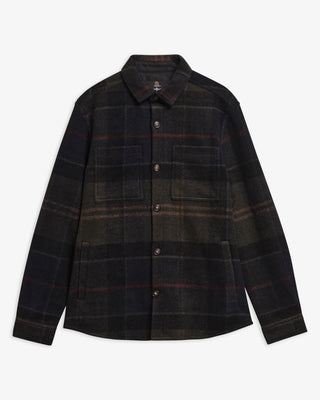 Overshirt Woodlane spazzolata con motivo a quadri