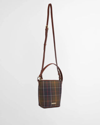 Mini borsa a secchiello in tartan Cedar