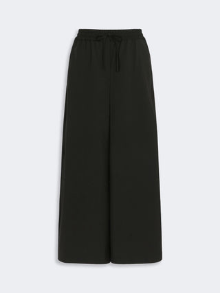 Pantalone jogging in lana stretch - NERO