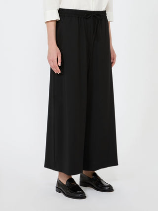 Pantalone jogging in lana stretch - NERO