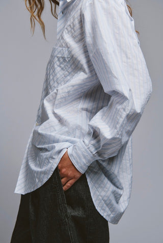 EVA X ROY ROGER'S -CAMICIA GARÇON A RIGHE