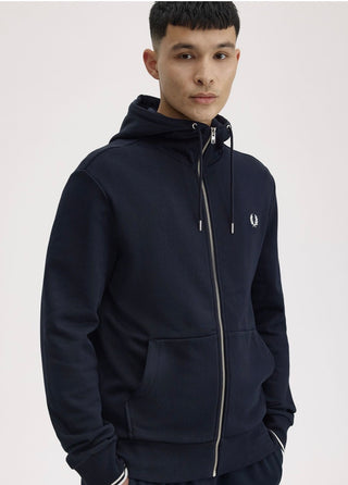 Felpa Con Cappuccio E Zip Intera