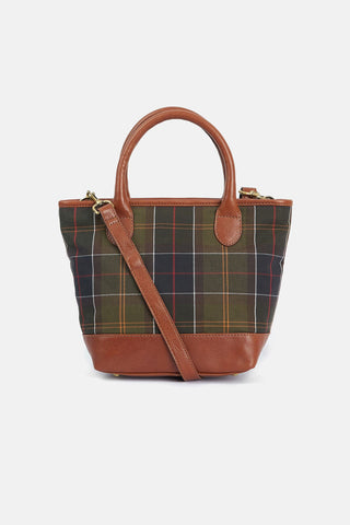 Borsa Barbour katrine tartan leather tote