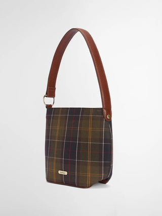 Borsa a secchiello in tartan Cedar