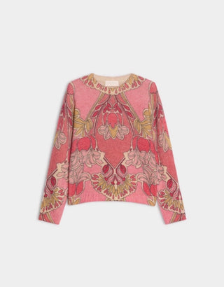 MAGLIA IN FILATO STAMPATO rosa