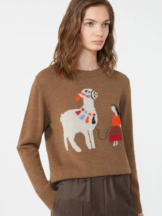 MAGLIA IN ALPACA E LANA - NOCCIOLA