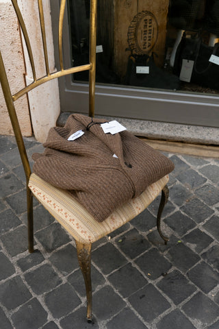 Cardigan bottonato a maglia inglese