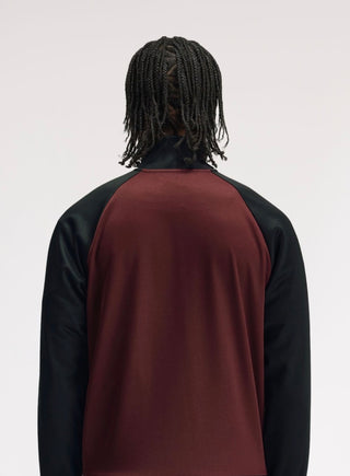 Track jacket con maniche a contrasto