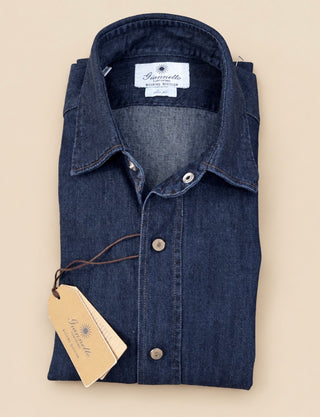 Camicia Denim con bottoni a pressione