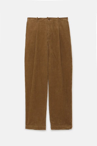 PANTALONI IN VELLUTO A COSTE CON PINCES E GAMBA AFFUSOLATA