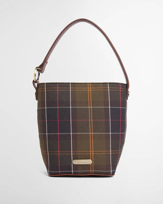 Mini borsa a secchiello in tartan Cedar