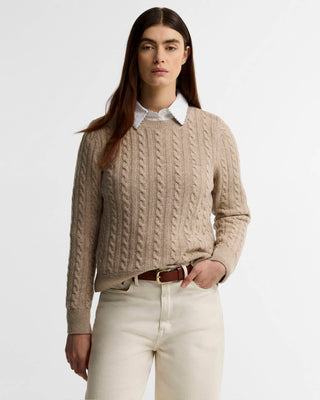 Maglione misto lana Ashdown con taglio morbido e lavorazione a trecce