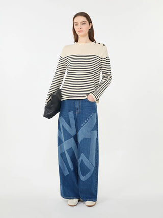MAGLIA MORBIDA IN COTONE - BLU
