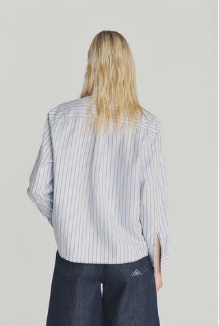 CAMICIA EASY IN POPELINE A RIGHE