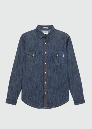 CAMICIA MARTIN IN DENIM DARK WASH