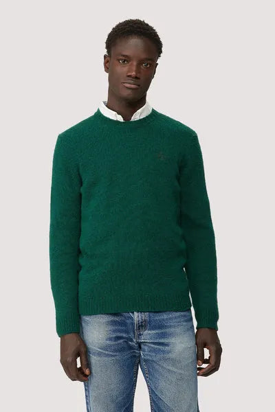 Maglione Girocollo Baracuta Verde da Uomo
