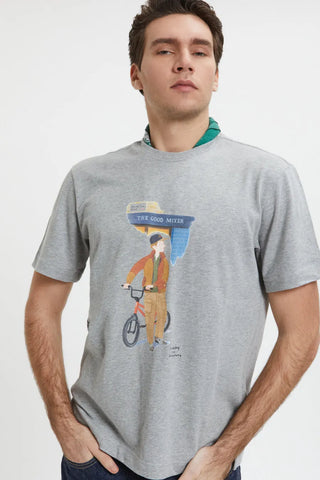 T-Shirt Arlington Slowboy Baracuta Grigia da Uomo