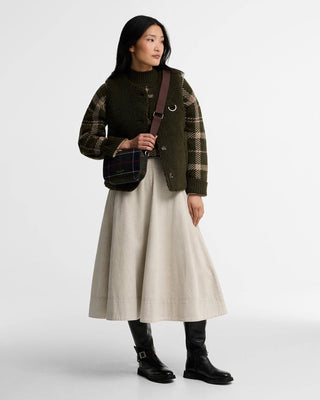 Mini borsa a tracolla Contine in tartan