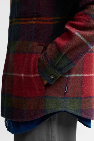 Overshirt Woodlane spazzolata con motivo a quadri