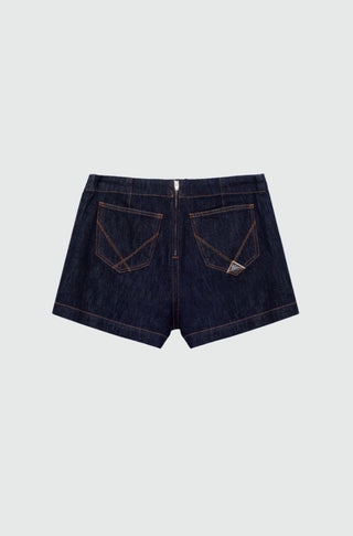 SKORT WRAP IN DENIM LIGHT RINSE
