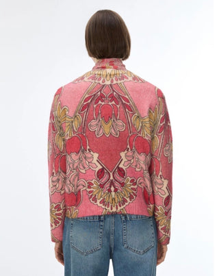 MAGLIA IN FILATO STAMPATO rosa